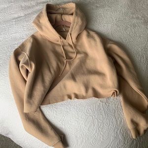 Urban Outfitters Nude Cropped Hoodie
